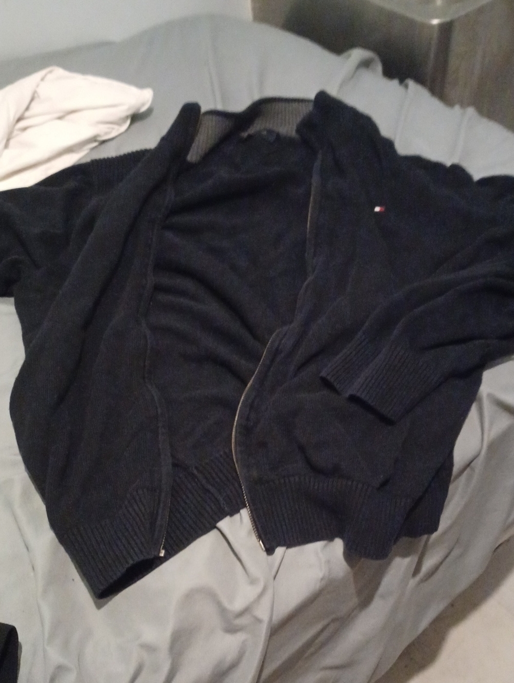 Tommy Hilfiger Men's Navy Zip-Up Sweater